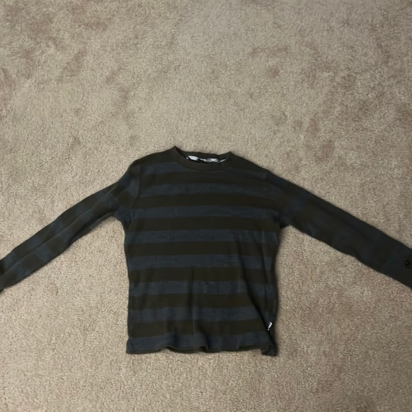Grey and dark green striped Shaun White long sleeve. - Picture 1 of 2
